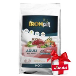 IRONpet BEEF Adult All Breed vieno baltymo pašaras suaugusiems šunims+DOVANA