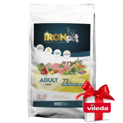IRONpet TURKEY Mini Adult vieno baltymo pašaras suaugusiems šunims+DOVANA IRONpet TURKEY Mini Adult vieno baltymo pašaras suaugusiems šunims+DOVANA