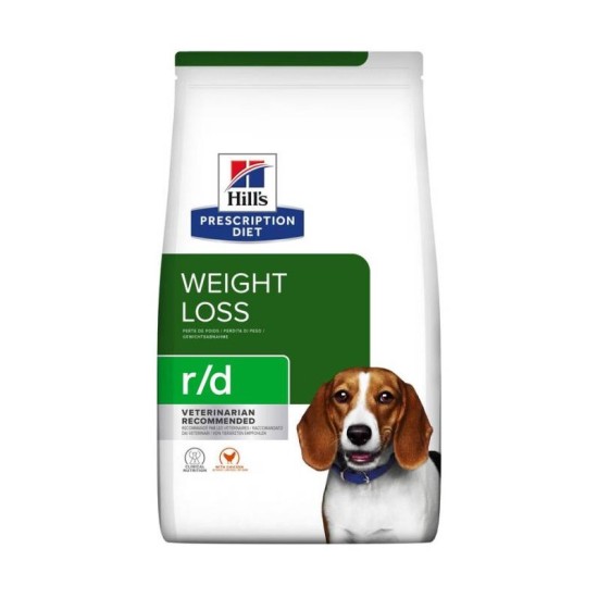Hill's Prescription Diet Weight Loss r/d Chicken sausas maistas šunims, skirtas svorio kontrolei