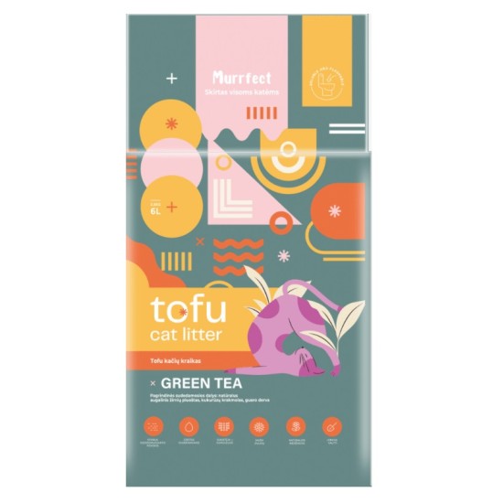 Murrfect Green tea tofu kraikas katėms žaliosios arbatos kvapo