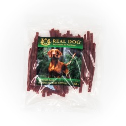 REAL DOG SNACKS Minkštos antienos juostelės 500g