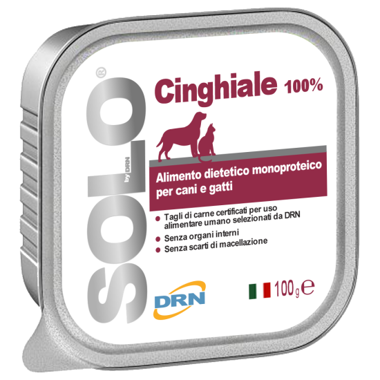 Solo konservai šunims ir katėms ,,Cinghiale'' su Šerniena