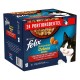 Felix Sensations Pouches Jelly konservai katėms su sardinėmis, lašiša, jūrų lydeka ir upėtakiais Felix Sensations Pouches Jelly konservai katėms su sardinėmis, lašiša, jūrų lydeka ir upėtakiais