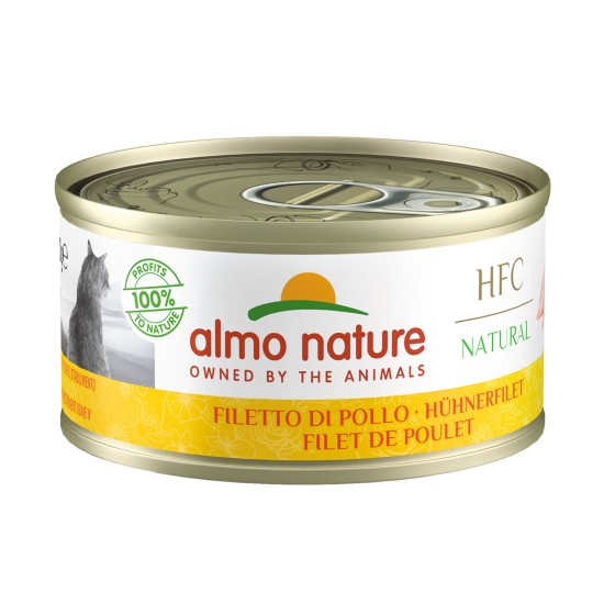 Almo Nature HFC Chicken filet  vištienos filės konservai katėms