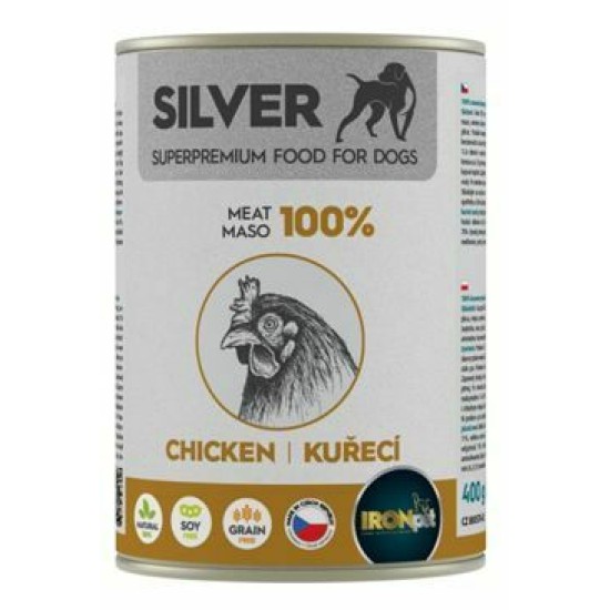 IRONpet Silver Dog Chicken  vištienos konservai šunims