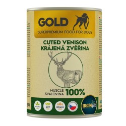 IRONpet Gold Dog Venison cut muscle elnienos raumens konservai šunims IRONpet Gold Dog Venison cut muscle elnienos raumens konservai šunims