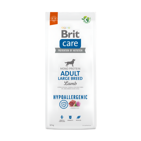 BRIT CARE Adult HP Large Breed Lamb & Rice sausas maistas šunims