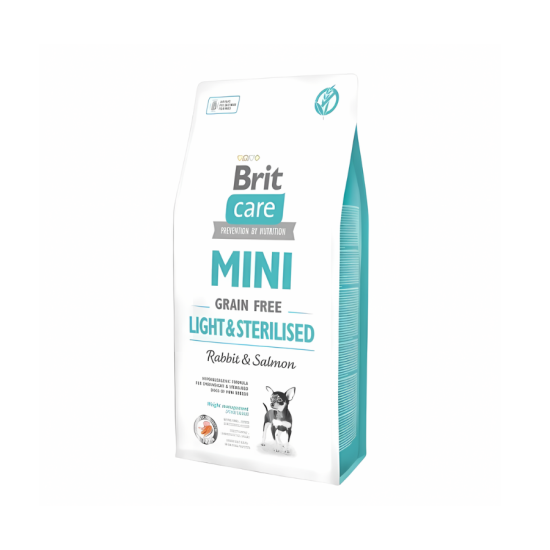 Brit Care Mini Light&Sterilised sausas pašaras šunims 