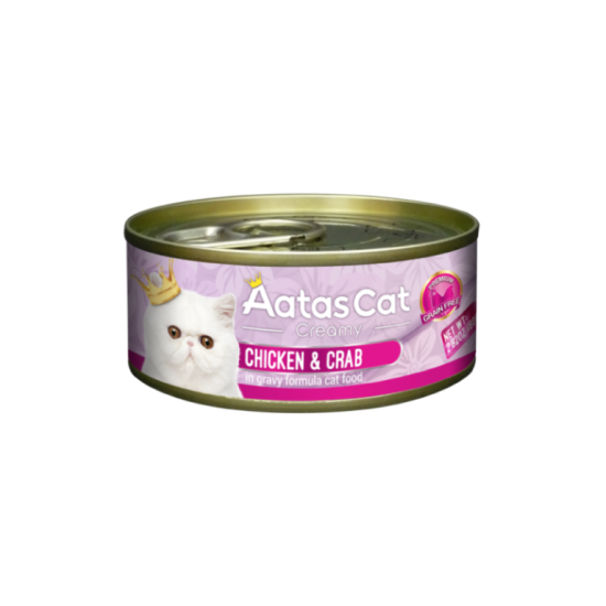 Aatas Cat Creamy Chicken & Crab konservai katėms Aatas Cat Creamy Chicken & Crab konservai katėms