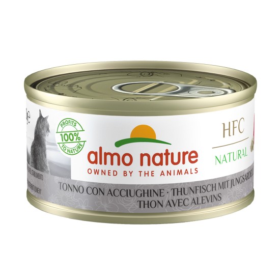 Almo Nature HFC Tuna with Whitebait konservai katėms su tunu ir jaunom sardinėm 