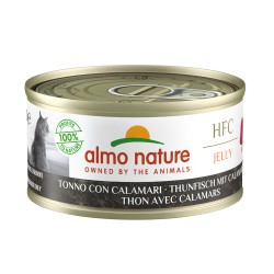 Almo Nature HFC Tuna with Squids tunas su kalmarais konservai katėms Almo Nature HFC Tuna with Squids tunas su kalmarais konservai katėms