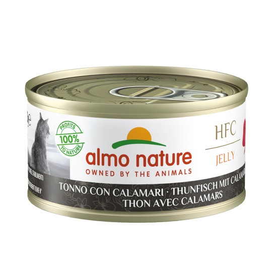 Almo Nature HFC Tuna with Squids tunas su kalmarais konservai katėms