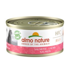 Almo Nature HFC Jelly Salmon konservai katėms su lašiša drebučiuose
