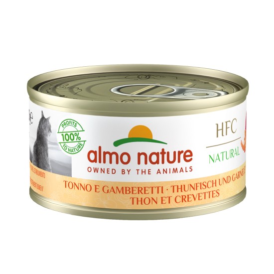 Almo Nature HFC Tuna with Shrimps konservai katėms su tunu ir krevetėmis