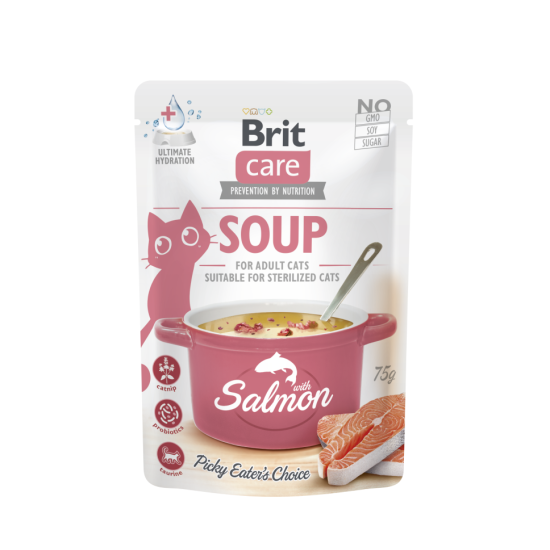 Brit Care Cat Soup Salmon sriuba su lašiša katėms