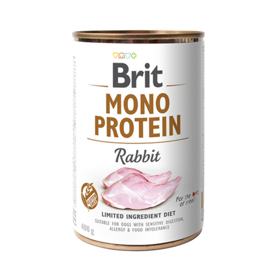 Brit Care Mono Protein Rabbit konservai šunims Brit Care Mono Protein Rabbit konservai šunims