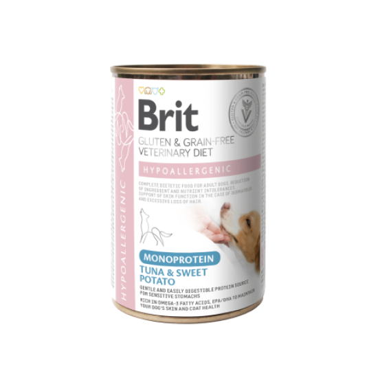 Brit GF Veterinary Diets konservai šunims Hypoallergenic Monoprotein Tuna