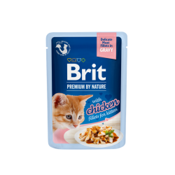 Brit Premium Delicate Chicken for Kitten in Gravy konservai kačiukams iki 1 metų  Brit Premium Delicate Chicken for Kitten in Gravy konservai kačiukams iki 1 metų