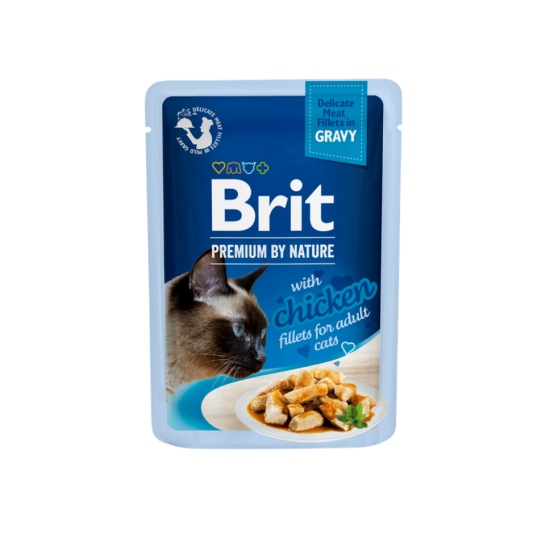 Brit Premium Cat Delicate Chicken in Gravy konservai katėms su vištiena