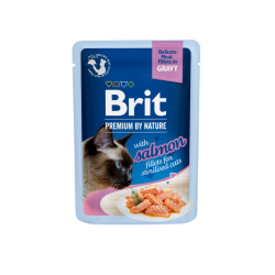 Brit Premium Delicate Salmon for Sterilised in Gravy konservai katėms Brit Premium Delicate Salmon for Sterilised in Gravy konservai katėms