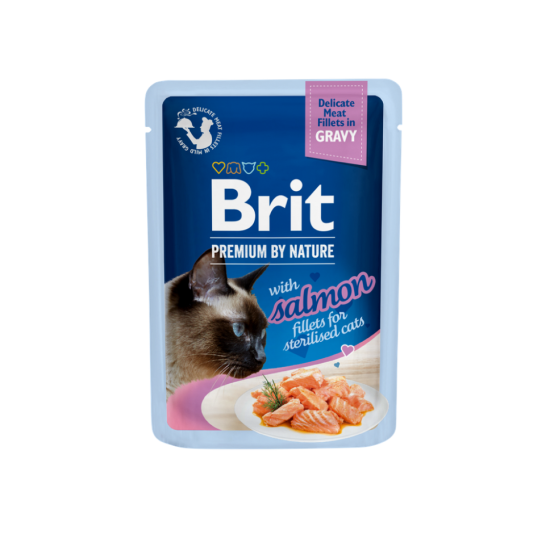 Brit Premium Delicate Salmon for Sterilised in Gravy konservai katėms