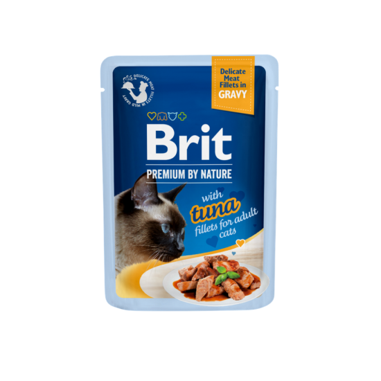 Brit Premium Delicate Tuna in Gravy konservai katėms su tunu