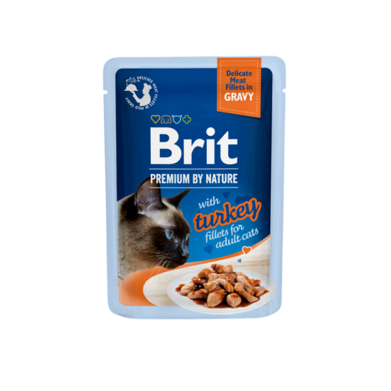 Brit Premium Delicate Turkey in Gravy konservai katėms su kalakutiena