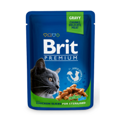 Brit Premium Chicken Slices Sterilised konservai katėms Brit Premium Chicken Slices Sterilised konservai katėms