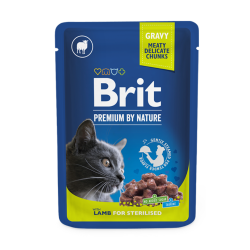 Brit Premium Cat Pouches Lamb for Sterilised konservai sterilizuotoms katėms Brit Premium Cat Pouches Lamb for Sterilised konservai sterilizuotoms katėms