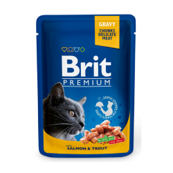 Brit Premium Salmon & Trout konservai katėms su lašiša ir upėtakiu Brit Premium Salmon & Trout konservai katėms su lašiša ir upėtakiu