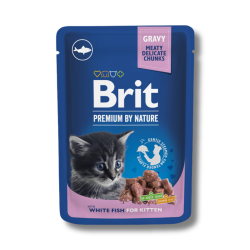 Brit Premium White Fish Kitten konservai kačiukams iki 1 metų Brit Premium White Fish Kitten konservai kačiukams iki 1 metų
