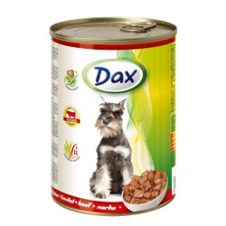 Konservai šunims Dax Dog su jautiena gabaliukais, 415g