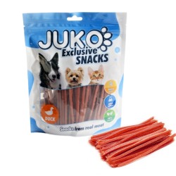 Skanėstas šunims JUKO Snacks Duck Thin Strips antienos juostelės, 250 g Skanėstas šunims JUKO Snacks Duck Thin Strips antienos juostelės, 250 g