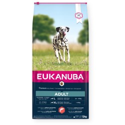 Eukanuba L/XL visavertis pašaras suaugusiems šunims su lašiša ir miežiais