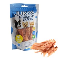Skanėstas šunims JUKO Snacks Chicken 100% Jerky vištienos juostelės, 70 g Skanėstas šunims JUKO Snacks Chicken 100% Jerky vištienos juostelės, 70 g