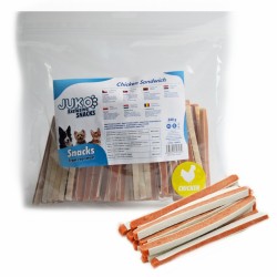 Skanėstas šunims JUKO Snacks Chicken Sandwich, su vištiena, 500 g Skanėstas šunims JUKO Snacks Chicken Sandwich, su vištiena, 500 g