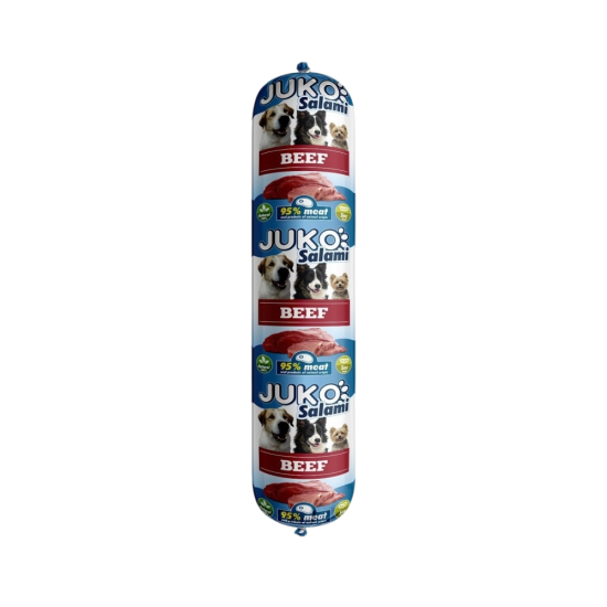 JUKO Saliami Beef Dešra šunims (be sojos, 100% natūrali)
