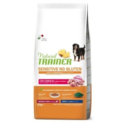 Natural Trainer Sensitive Medium/Maxi Adult Rabbit su triušiena pašaras šunims