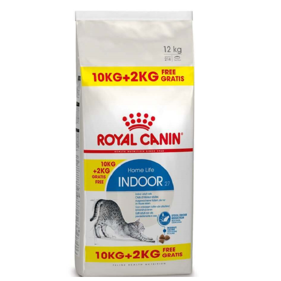 ROYAL CANIN Indoor 27 10 kg + 2 kg nemokamai