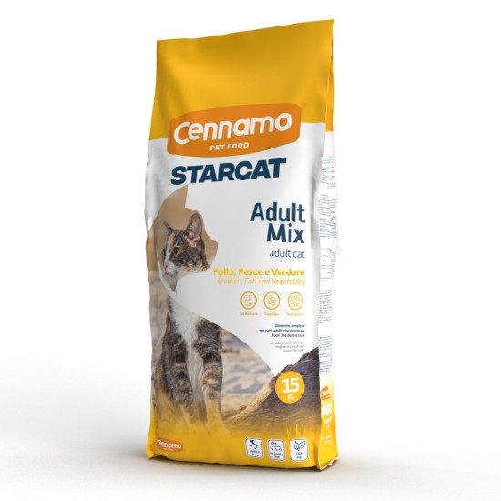 Sausas kačių maistas PLUTO Starcat Adult Mix su vištiena, 15 kg Sausas kačių maistas PLUTO Starcat Adult Mix su vištiena, 15 kg