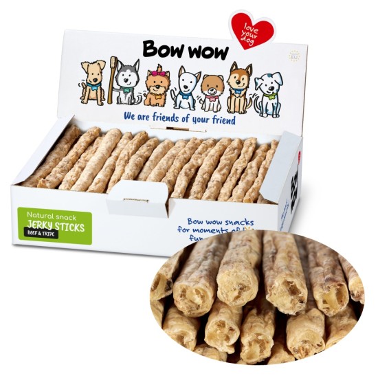 Skanėstai šunims BOW WOW Jerky snack su jautiena, 50 vnt Skanėstai šunims BOW WOW Jerky snack su jautiena, 50 vnt