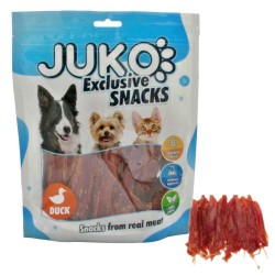 Skanėstas šunims JUKO Snacks Duck Soft crystal jerky antienos juostelės, 250 g Skanėstas šunims JUKO Snacks Duck Soft crystal jerky antienos juostelės, 250 g