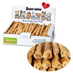 Skanėstai šunims BOW WOW Jerky snack lazdelės su paukštiena ir juka, 50 vnt Skanėstai šunims BOW WOW Jerky snack lazdelės su paukštiena ir juka, 50 vnt