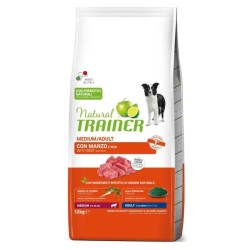 Natural Trainer Adult Medium su jautiena sausas pašaras šunims