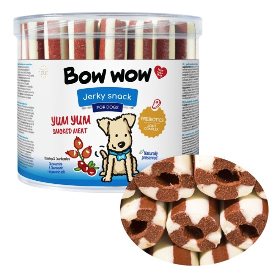 Skanėstai šunims BOW WOW Jerky snack su rūkyta mėsa, 35 vnt Skanėstai šunims BOW WOW Jerky snack su rūkyta mėsa, 35 vnt