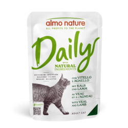 Almo Nature Daily Cat Pouch with Veal and Lamb 70g su veršiena ir ėriena