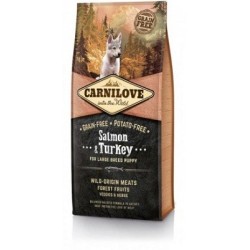 Carnilove SALMON & TURKEY puppy large breed sausas pašaras didelių veislių šunims iki 1 metų