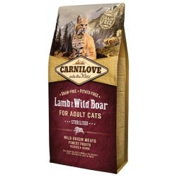 Carnilove Lamb & Wild Boar Adult Sterilised Cat sausas maistas sterilizuotoms katėms