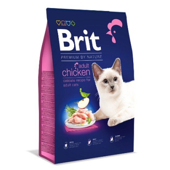 Brit Premium Cat Adult Chicken sausas pašaras katėms