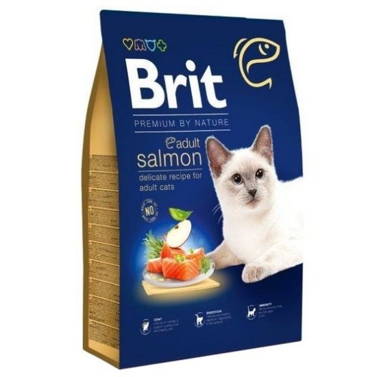 Brit Premium Cat Adult Salmon sausas pašaras katėms